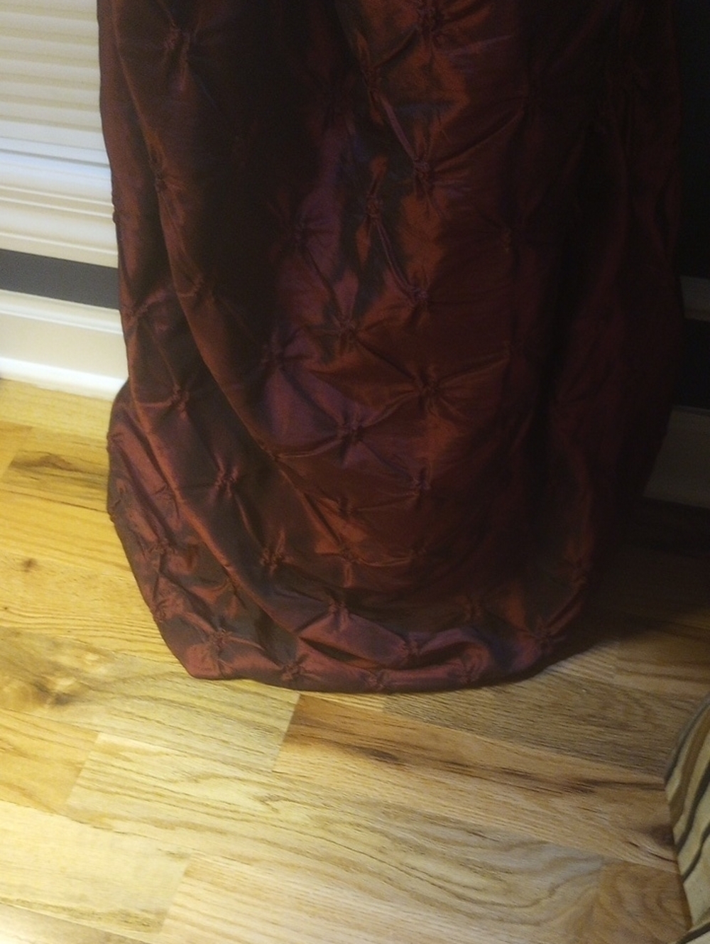 Rich Burgundy and Gold Drapery (This Listing Is For 1 Large Window Only) - Picture 6 of 16